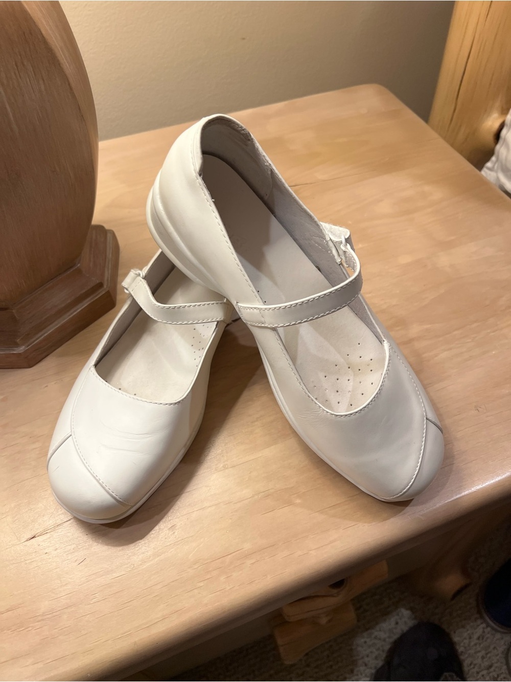 Propet White Mary Jane Comfort Flats